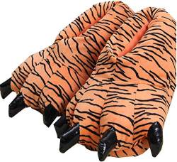 unlockgift Unisex Soft Plüsch Haus Hausschuhe Tier Kostüm Pfote Claw Schuhe,Tiger,35/38 EU von unlockgift