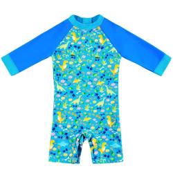 upandfast Baby Badeanzug mit Knöpfen UPF 50+(Blau,12-18 Monate) von upandfast