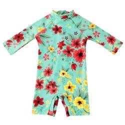 upandfast Baby Einteiliger Badeanzug für Mädchen mit Knöpfen(Grün,6-9 Monate) von upandfast