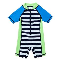 upandfast Kleinkinder Badebekleidung Einteiliger Badeanzug mit UPF 50+ Sonnenschutz Baby Jungen Strandbadebekleidung(Muster 2,12-18 Monate) von upandfast
