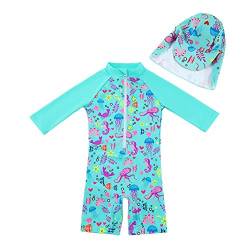 upandfast Strand- und Surfanzug mit Sonnenschutz für Baby(Grüner Tintenfisch,18-24 Monate) von upandfast