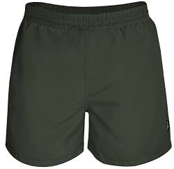 urban ace | Badeshorts, Badehose | für Männer aus schnelltrocknendem Material, mit Innenhose, Zweifarbige Bermuda Schwimmhose, Shorts (olivgrün L) von urban ace