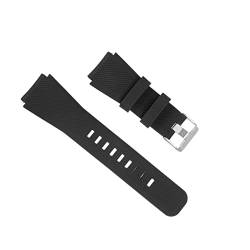 uxcell Uhrenarmband aus Gummi, 22 mm Breite, einzigartiges Design, Ersatzarmband aus Silikon für Gear S2 S3 S4 und GT/GT2 Smartwatch, Schwarz von uxcell