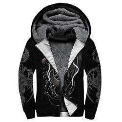 Generic Hoodie Herren Oversize Zipper Mode Fleece Winterjacke Festliche Frühling Kapuzenjacke Casual Outdoor Sportbekleidung Lässige Herbstjacke Herren Clothing Weihnachts Grau M von uxxnjfg