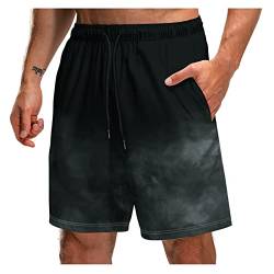 uxxnjfg Badehosen Für Herren Lang Hawaii Schwimm Shorts Sommer Freizeit Schnelltrocknende Günstig Kleider Strand Basic Schwimmhose Kleidung Clothes Outfits Schwarz 6XL von uxxnjfg