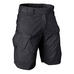 uxxnjfg Cargo Shorts Herren Cargo Shorts Männer Sommer Freizeit Stretch Günstig Kleider Sport Basic Strand Kurze Shorts Kleidung Clothes Outfits Schwarz L von uxxnjfg