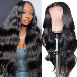 Body Wave Lace Front Wigs Echthaar Pre Plucked 150% Density Glueless 4×4 Lace Closure Wigs for Black Women (24 Inch) von vallbest