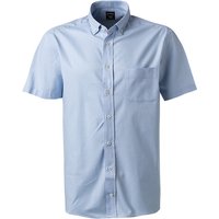 van Laack Herren Kurzarmhemd blau Baumwoll-Stretch von van Laack