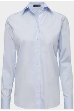 van Laack Modern Fit Bluse hellblau, Einfarbig von van Laack