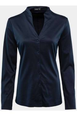 van Laack Modern Fit Bluse navy, Einfarbig von van Laack