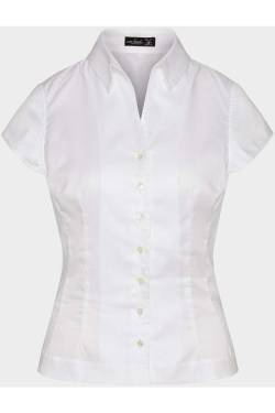 van Laack Slim Fit Bluse Kurzarm weiss von van Laack