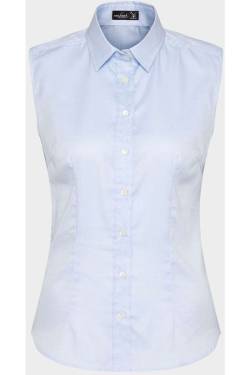 van Laack Slim Fit Bluse hellblau, Einfarbig von van Laack