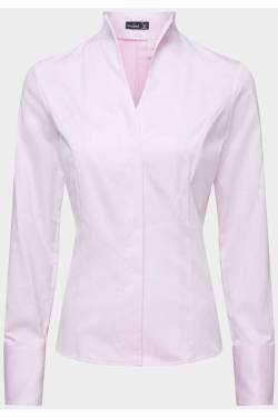 van Laack Slim Fit Bluse pink, Einfarbig von van Laack