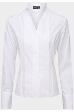 van Laack Slim Fit Bluse weiss, Einfarbig von van Laack