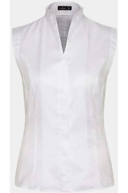 van Laack Slim Fit Bluse weiss, Einfarbig von van Laack