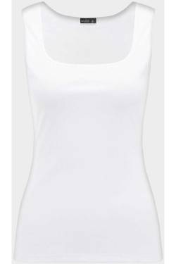 van Laack Slim Fit Damen T-Shirt weiss, Einfarbig von van Laack