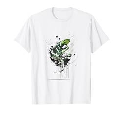 Watercolor Monstera Leaf - by variegated.mind T-Shirt von variegated.mind