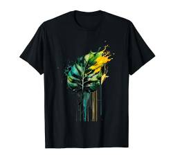 colorful Monstera Leaf - by variegated.mind T-Shirt von variegated.mind
