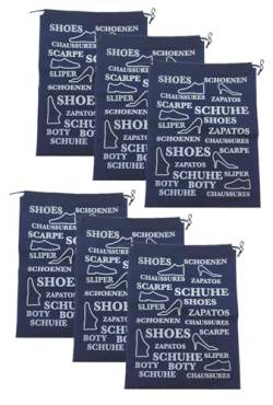 Schuhbeutel, Reise-Schuhtasche, Aufbewahrungsbeutel 30x40 cm wasserabweisend (6 Stück) von varivendo
