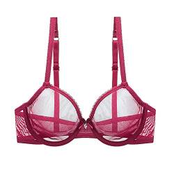 varsmiss Damen Unwattierter Bügel BH Transparent Sexy Mesh BH von varsmiss