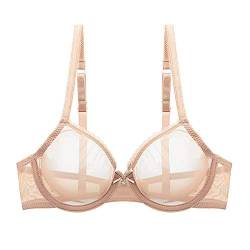 varsmiss Damen Unwattierter Bügel BH Transparent Sexy Mesh BH von varsmiss