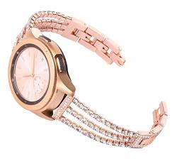 20 22mm Frauen Watch Strap Compatible With Samsung Galaxy Uhr aktiv 2 44mm 40mm Armband Compatible With Galaxieuhr 46mm 42mm S3 Huawei GT 2E Gurt (Color : Rose gold, Size : 20mm gear sport) von vazzic