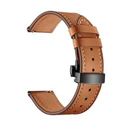 ENICEN Lederband Compatible With Samsung Galaxy Uhr 4 3 Classic Band 42mm / 46mm / aktiv 2 40mm 44mm / 41mm / 45mm 20mm 22mm Uhrenarmband Armband Gürtel (Color : Brown black, Size : For Galaxy Watch von vazzic