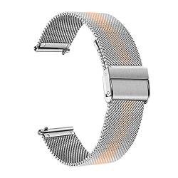 ENICEN Milanese Edelstahl Armband for Samsung Galaxy Watch3 41mm 45mm Quick Release Band Mesh Strap Watch 3 Armband Rose Gold (Color : Rose Gold Silver, Size : 41mm) von vazzic