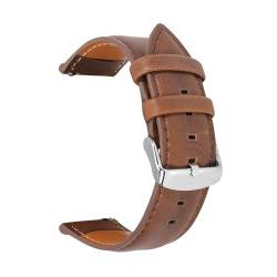 YingYou 22 Mm 20 Mm 18 Mm Uhrenarmband Schnellverschluss Uhrenarmband Schwarz Rot Braun For Männer Frauen Kompatibel Mit Fossil (Color : Dark Brown, Size : 20mm) von vazzic