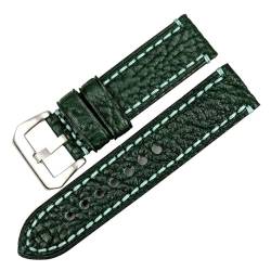 YingYou Neues Uhrenzubehör 20 22 24 26 Mm Italienisches Rindsleder-Uhrenarmband, Braunes Uhrenarmband, Kompatibel Mit Fossil-Uhrenarmband (Color : Dark Green S, Size : 24mm) von vazzic