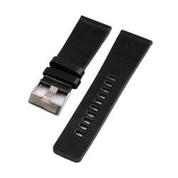 vazzic Hohe qualität echte kalb hide leder armbands Compatible With diesel watchrippe männer armband watch bands 2 6mm 27mm 28mm 30mm 32mm 34mm (Color : Black, Size : 34mm) von vazzic