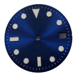 vdha NH35-Uhrenzifferblatt, 29 Mm, Sonnenmuster-Zifferblatt, GrüNes Leuchtzifferblatt für Japanisches NH35-Uhrwerk, UhrenzubehöR, Blau von vdha