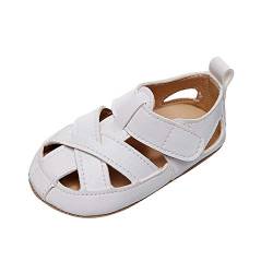 vejtmcc Baby Soft-Sole-Sandalen Sandalen Farbe weiß niedlich für Schuhe Lauflernschuhe Antirutsch (White, 0-6Months) von vejtmcc