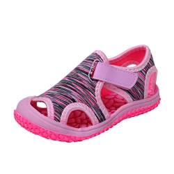 vejtmcc Kinder Sommer Sandalen Strand Schuhe Mädchen im freien rutschfeste Baby Schuhe Hausschuhe Ohne Sohle (Pink, 22.5 Toddler) von vejtmcc