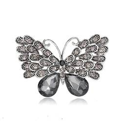 veorly Kristall-Strass-Schmetterlings-Broschen für Frauen-Brosche-Mantel-Brosche-Bankett-Hochzeits-Brosche-Geschenke von veorly