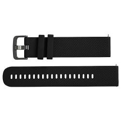 vhbw Ersatz Armband L kompatibel mit Samsung Galaxy Watch 46mm (SM-R805) Fitnessuhr, Smartwatch - Silikon schwarz von vhbw