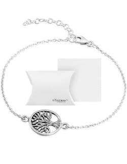 viTalisman Armband für Damen Silber - Elegantes Damen Armband aus feinem 925er Sterling Silber - Leichtes Silber Armband für jeden Anlass - Armband mit Herz in praktischer Geschenkbox von viTalisman