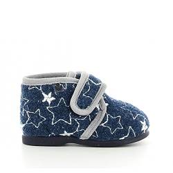 Victoria Jungen Unisex Baby Bota Fieltro Estrellas Flache Hausschuhe, Blau (Azul), 23 EU von victoria