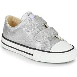 Victoria Jungen Unisex-Kinder Tribu Velcros Lona Metalizada Sneaker, Silber (Plata 14), 32 EU von victoria