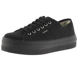 victoria Damen Low-top 109201-WOMEN Low-TOP Barcelona Canvas Monochrome & PLATTFORM Negro 41 von victoria