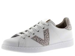 victoria Damen Low-top 1125188-WOMEN Low-TOP Tenis Leder & GLITZERSTÜCKE Nude 38 von victoria