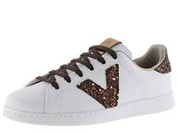 victoria Damen Low-top 1125244-WOMEN Low-TOP Tenis Lederoptik & Glitter Bronce 38 von victoria