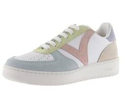 victoria Damen Low-top 1258214-WOMEN Low-TOP Madrid Lederoptik & Mehrfarbig SPALTLEDERSTÜCKE Celeste 37 von victoria