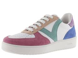 victoria Damen Low-top 1258214-WOMEN Low-TOP Madrid Lederoptik & Mehrfarbig SPALTLEDERSTÜCKE ROSA 39 von victoria