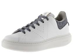 victoria Damen Low-top 1263103-WOMEN Low-TOP Milan Lederoptik & Ferse AUS Glitter & PERFORIERTES Logo Antracita 40 von victoria