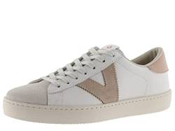 victoria Unisex – Erwachsene Low-top 1126142-WOMEN Low-TOP Berlin Leder & Spitze AUS Spaltleder & Kontrast CUARZO 39 von victoria