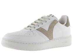 victoria Unisex – Erwachsene Low-top 1258201-MEN Low-TOP Madrid Lederoptik & Kontrast Taupe 42 von victoria