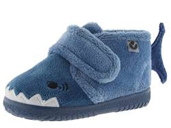 victoria Unisex – Kinder Pantoffeln 105119-KIDS Pantoffeln Tier OJALÁ CASA & Klettverschluss Azul 21 von victoria