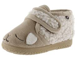 victoria Unisex – Kinder Pantoffeln 105119-KIDS Pantoffeln Tier OJALÁ CASA & Klettverschluss BEIGE 26 von victoria