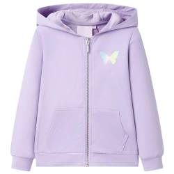 Kinder Kapuzenpullover Hoodie Sweatshirt Sweatjacke Langarm Mädchen Lila 104 von vidaXL